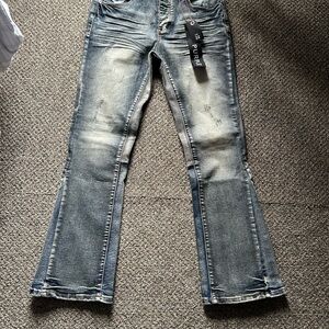 Purple brand Distressed Flared Jeans size 32 brand new with tags